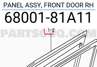 Suzuki 6800181A11 PANEL ASSY, FRONT DOOR RH