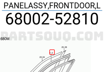 Suzuki 6800252810 PANELASSY,FRONTDOOR,L