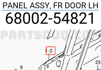 Suzuki 6800254821 PANEL ASSY, FR DOOR LH