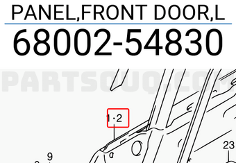 Suzuki 6800254830 PANEL,FRONT DOOR,L