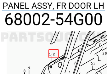 Suzuki 6800254G00 PANEL ASSY, FR DOOR LH