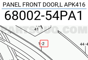 Suzuki 6800254PA1 PANEL FRONT DOOR,L APK416