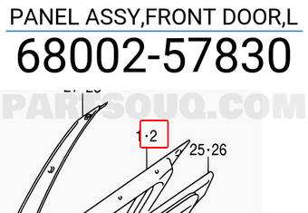 Suzuki 6800257830 PANEL ASSY,FRONT DOOR,L