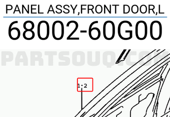 Suzuki 6800260G00 PANEL ASSY,FRONT DOOR,L