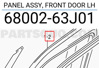 Suzuki 6800263J01 PANEL ASSY, FRONT DOOR LH