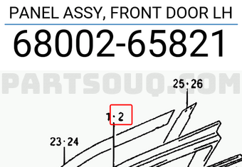 Suzuki 6800265821 PANEL ASSY, FRONT DOOR LH