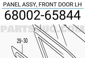 Suzuki 6800265844 PANEL ASSY, FRONT DOOR LH