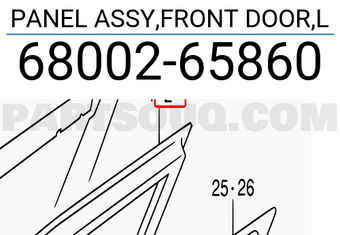 Suzuki 6800265860 PANEL ASSY,FRONT DOOR,L