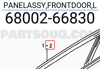 Suzuki 6800266830 PANELASSY,FRONTDOOR,L