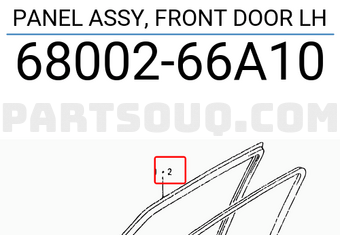 Suzuki 6800266A10 PANEL ASSY, FRONT DOOR LH