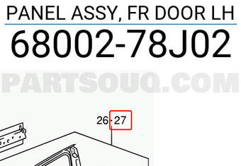 Suzuki 6800278J02 PANEL ASSY, FR DOOR LH