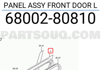 Suzuki 6800280810 PANEL ASSY FRONT DOOR L
