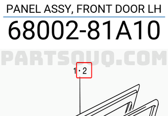 Suzuki 6800281A10 PANEL ASSY, FRONT DOOR LH