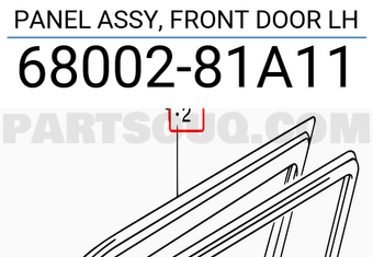Suzuki 6800281A11 PANEL ASSY, FRONT DOOR LH
