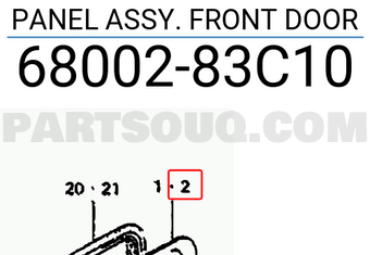 Suzuki 6800283C10 PANEL ASSY. FRONT DOOR