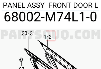 Suzuki 68002M74L10 PANEL ASSY FRONT DOOR L
