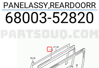 Suzuki 6800352820 PANELASSY,REARDOORR
