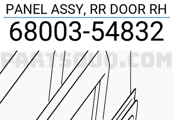 Suzuki 6800354832 PANEL ASSY, RR DOOR RH