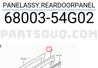 Suzuki 6800354G02 PANELASSY.REARDOORPANEL