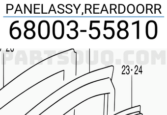 Suzuki 6800355810 PANELASSY,REARDOORR