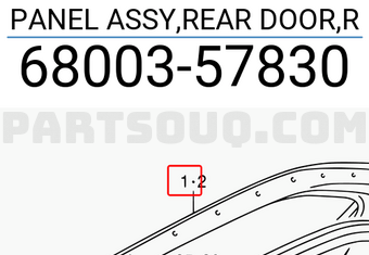 Suzuki 6800357830 PANEL ASSY,REAR DOOR,R