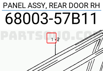 Suzuki 6800357B11 PANEL ASSY, REAR DOOR RH