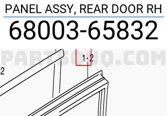 Suzuki 6800365832 PANEL ASSY, REAR DOOR RH