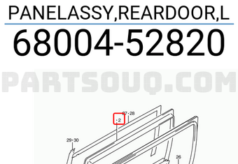 Suzuki 6800452820 PANELASSY,REARDOOR,L