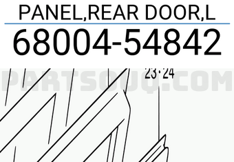 Suzuki 6800454842 PANEL,REAR DOOR,L