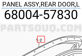 Suzuki 6800457830 PANEL ASSY,REAR DOOR,L