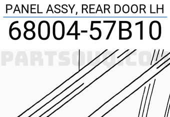 Suzuki 6800457B10 PANEL ASSY, REAR DOOR LH