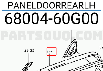 Suzuki 6800460G00 PANELDOORREARLH