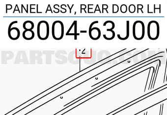 Suzuki 6800463J00 PANEL ASSY, REAR DOOR LH
