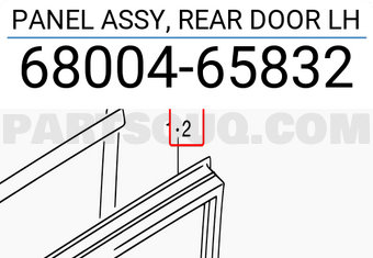 Suzuki 6800465832 PANEL ASSY, REAR DOOR LH