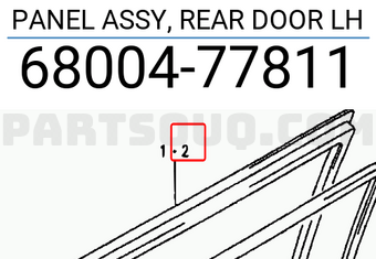 Suzuki 6800477811 PANEL ASSY, REAR DOOR LH