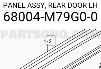 Suzuki 68004M79G00 PANEL ASSY, REAR DOOR LH