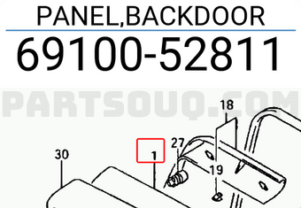 Suzuki 6910052811 PANEL,BACKDOOR