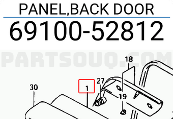 Suzuki 6910052812 PANEL,BACK DOOR