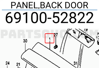 Suzuki 6910052822 PANEL,BACK DOOR