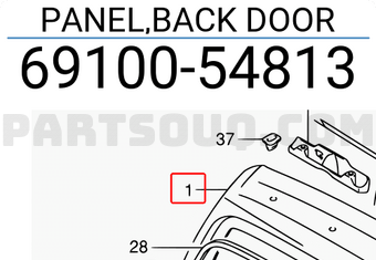 Suzuki 6910054813 PANEL,BACK DOOR