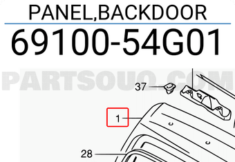 Suzuki 6910054G01 PANEL,BACKDOOR