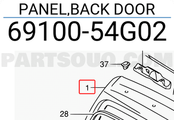 Suzuki 6910054G02 PANEL,BACK DOOR