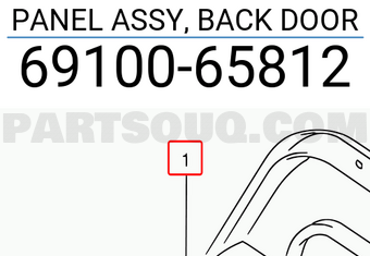 Suzuki 6910065812 PANEL ASSY, BACK DOOR