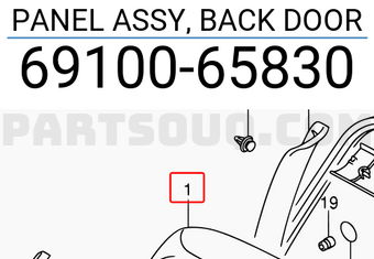 Suzuki 6910065830 PANEL ASSY, BACK DOOR