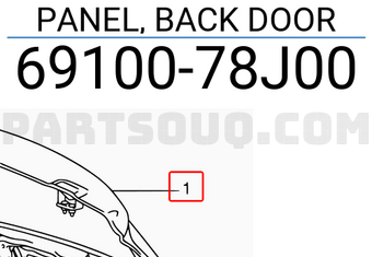 Suzuki 6910078J00 PANEL, BACK DOOR