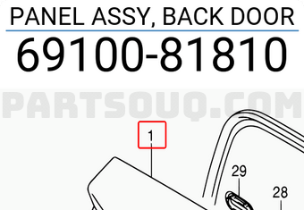 Suzuki 6910081810 PANEL ASSY, BACK DOOR