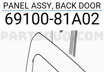Suzuki 6910081A02 PANEL ASSY, BACK DOOR