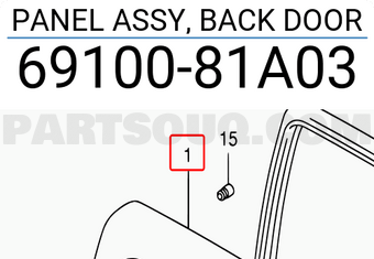 Suzuki 6910081A03 PANEL ASSY, BACK DOOR