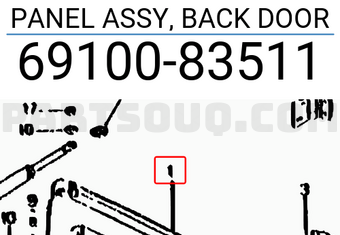 Suzuki 6910083511 PANEL ASSY, BACK DOOR