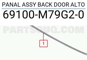 Suzuki 69100M79G20 PANAL ASSY BACK DOOR ALTO